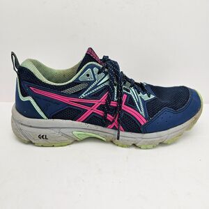 Asics Gel Venture Size 8 Women's Size Blue Pink Running Sneaker Trail Shoes
